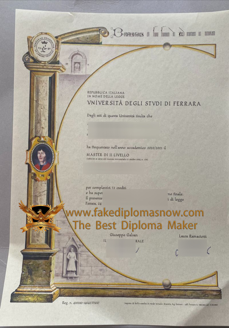 Università degli Studi di Ferrara diploma