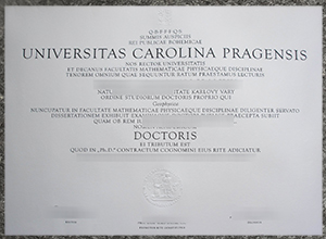 Universitas Carolina Pragensis diploma sample