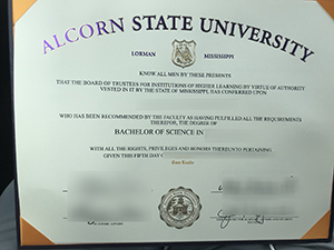 Alcorn State University diploma sample