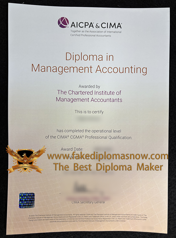CIMA Diploma in Management Accounting CIMA Diploma in Management Accounting