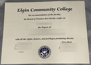 Elgin Community College diploma sample