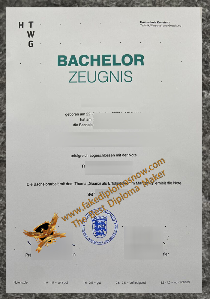 HTWG Konstanz Zeugnis
