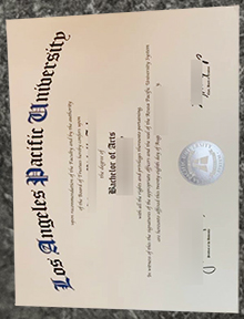 Los Angeles Pacific Univeristy diploma sample