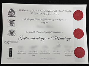 MRCP Gastroenterology & Hepatology certificate, MRCP diploma sample