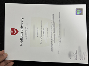 Middlesex University DBA degree sample