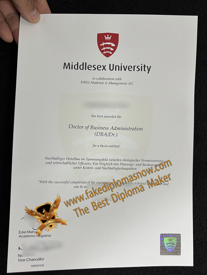 Middlesex University DBA degree