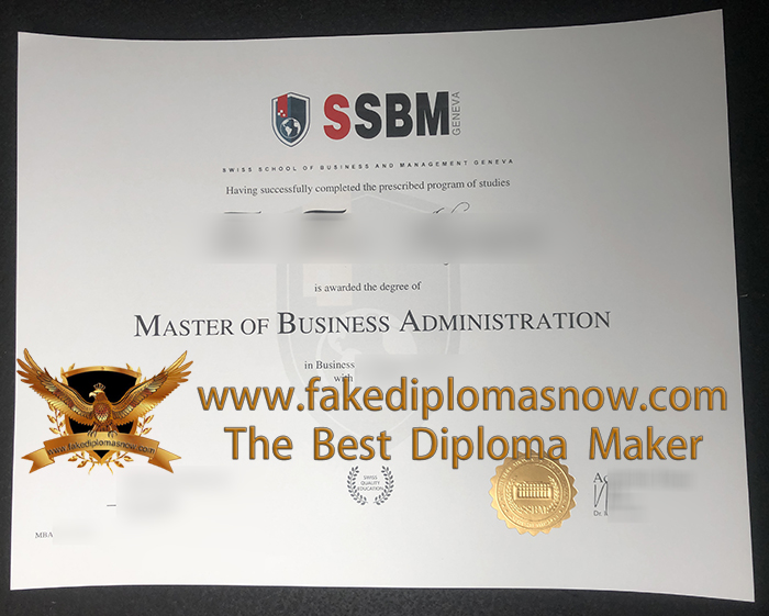 SSBM Geneva MBA degree