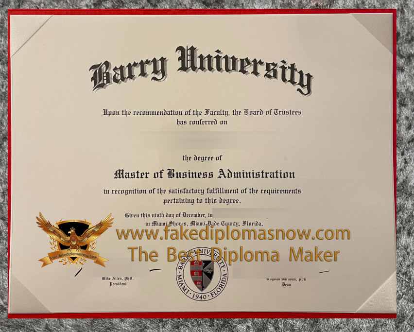 Barry University diploma Barry University diploma