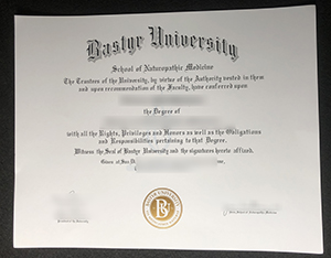 Bastyr University diploma sample form Washington