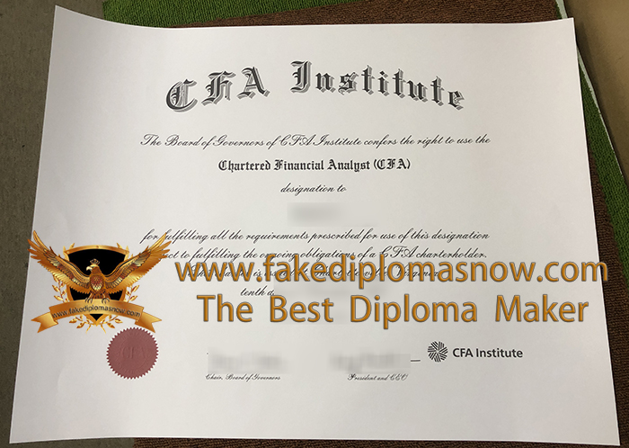 CFA Institute certificate