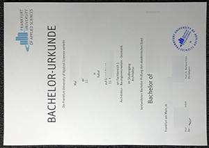 Frankfurt University of Applied Sciences Urkunde sample 2026