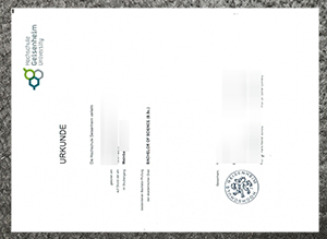Hochschule Geisenheim University urkunde sample from Germany
