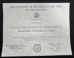 New York State Registered Professional Nurse Certificate sample 2025