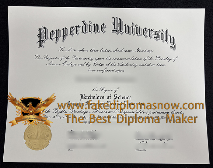Pepperdine University diploma