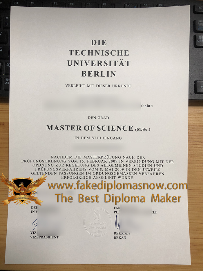 Technische Universität Berlin Urkunde Technische Universität Berlin Urkunde
