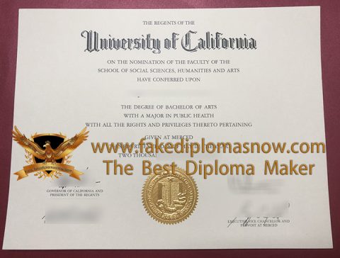 UC Merced degree certificate sample 2026