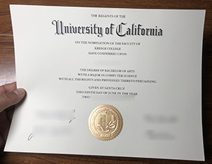 UC Santa Cruz diploma certificate sample for 2026