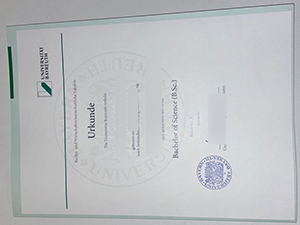 Universität Bayreuth Urkunde sample for 2026