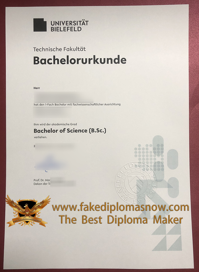 Universität Bielefeld Bachelor Urkunde