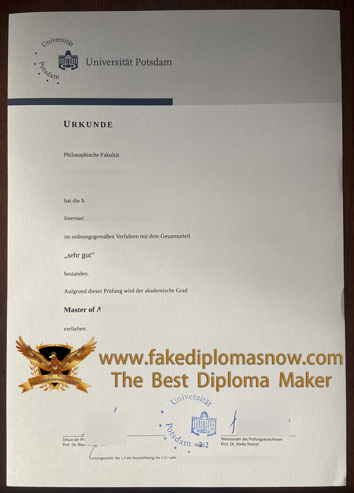 Universität Potsdam Urkunde