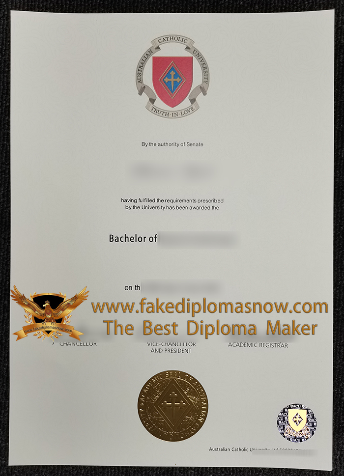 Australian Catholic University degree, ACU diploma