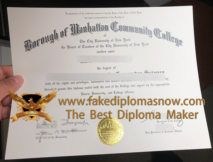 BMCC diploma sample BMCC diploma sample