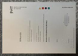 Berliner Hochschule für Technik M.Eng.Urkunde sample form Germany