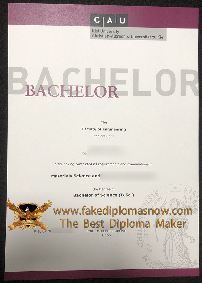 Christian-Albrechts-Universität zu Kiel BSc Urkunde