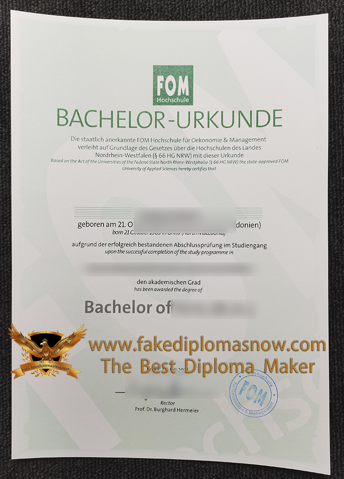 FOM Hochschule urkunde FOM Hochschule urkunde