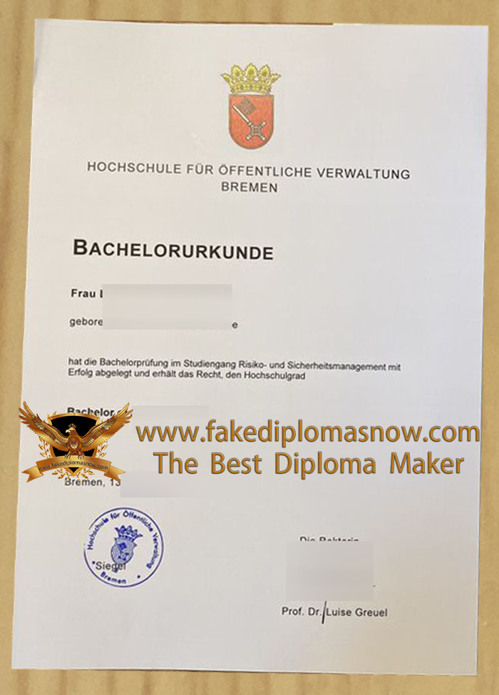 HfÖV Bremen Urkunde