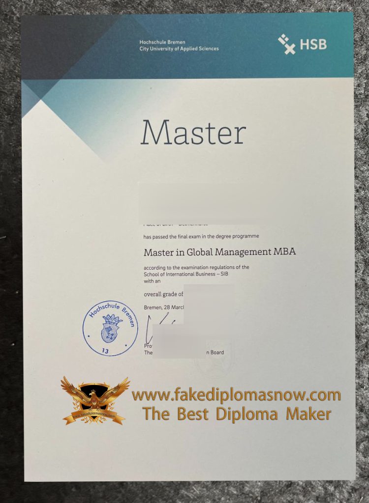 Hochschule Bremen Urkunde