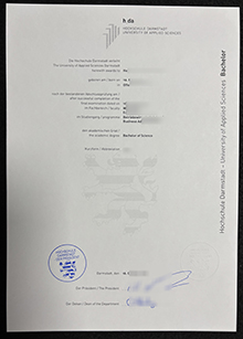 Hochschule Darmstadt Urkunde sample