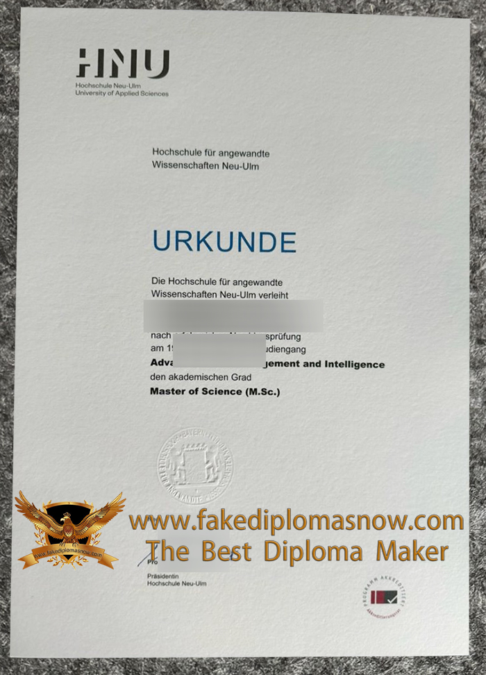 Hochschule Neu-Ulm Urkunde Hochschule Neu-Ulm Urkunde