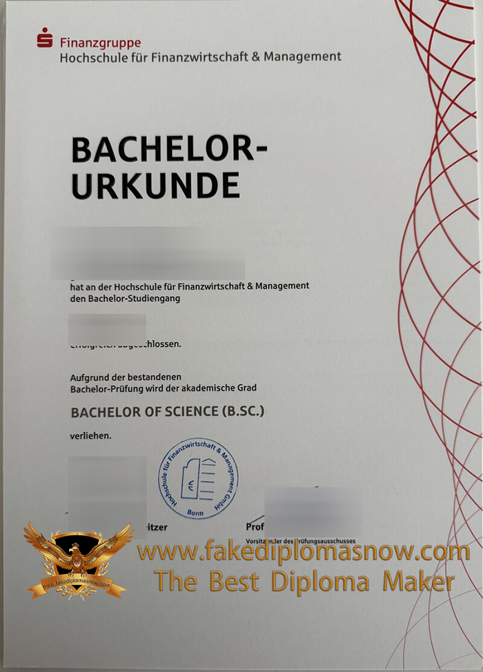 Hochschule für Finanzwirtschaft & Management Urkunde