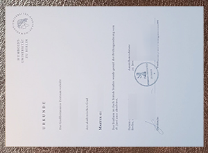 Urkunde – Master of Arts in [Fach], Humboldt-Universität zu Berlin