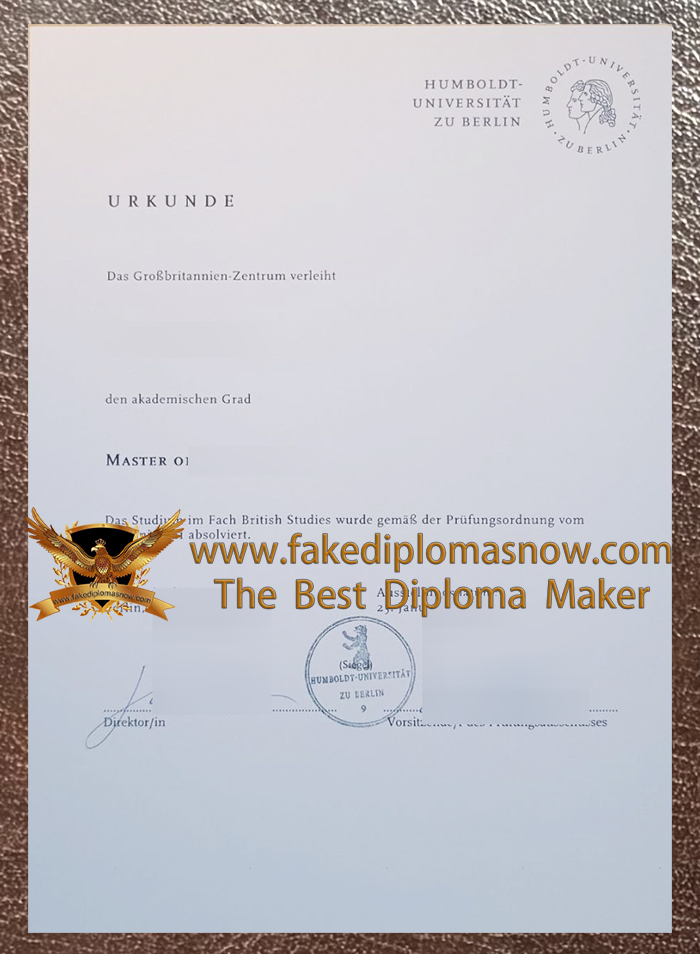 Humboldt-Universität zu Berlin Urkunde