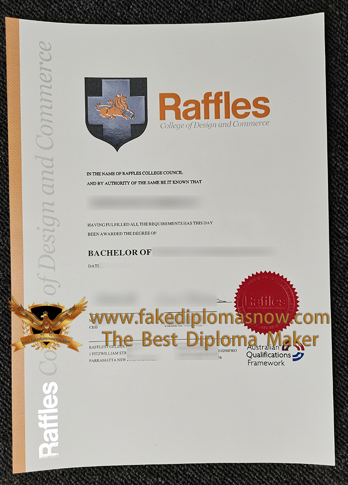 Raffles College of Design and Commerce Australia degree