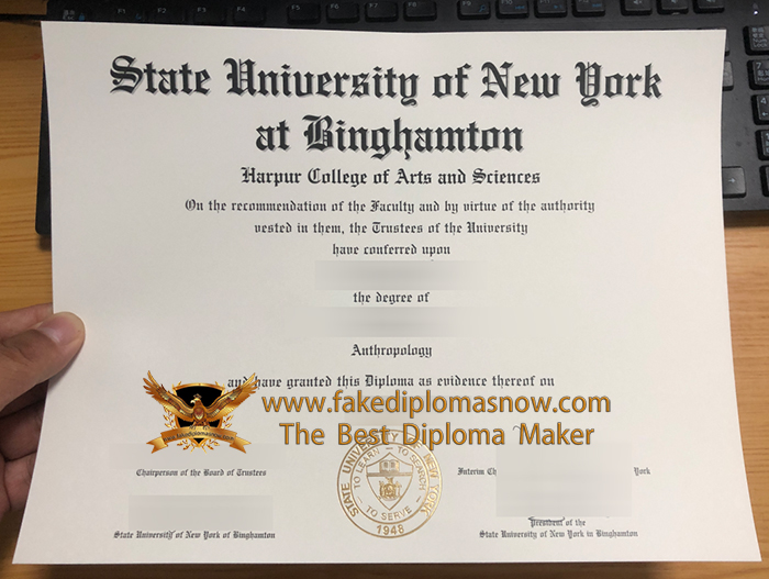 State University of New York at Binghamton diploma