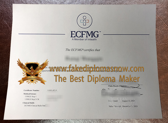 ECFMG certificate