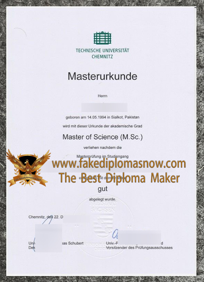 Technische Universität Chemnitz Masterurkunde