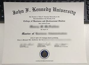 John F. Kennedy University diploma sample