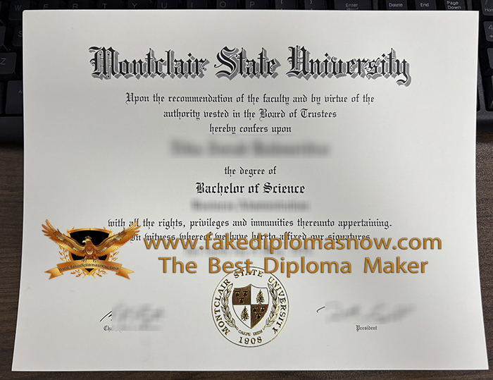 Montclair State University diploma Montclair State University diploma