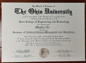 Ohio University diploma from United States