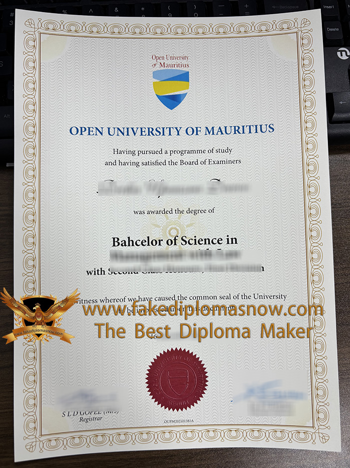 Open University of Mauritius degree