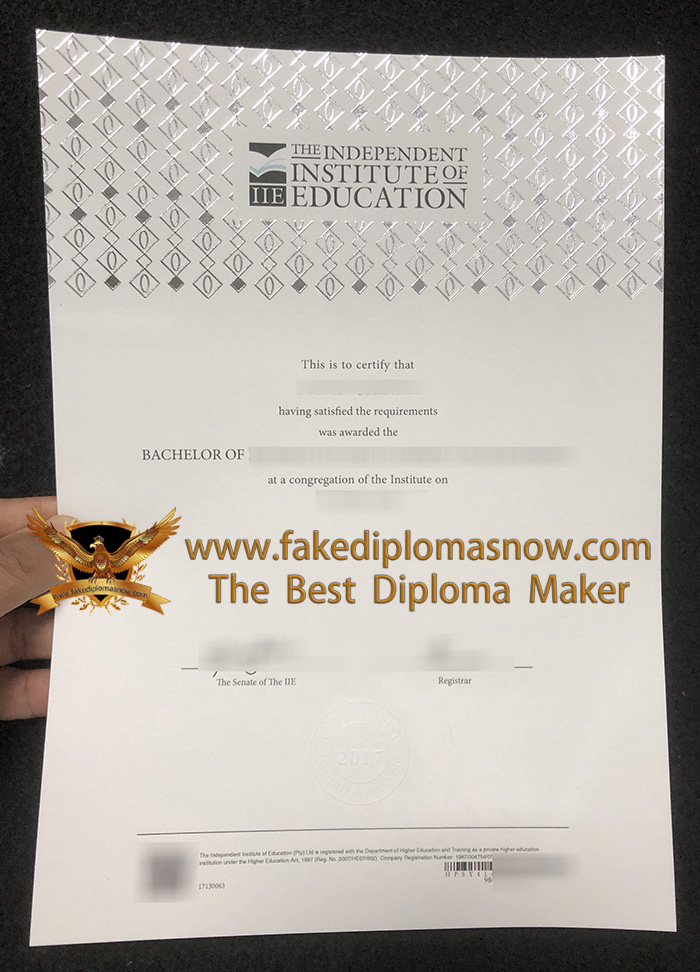 The Independent Institute of Education diploma The Independent Institute of Education diploma