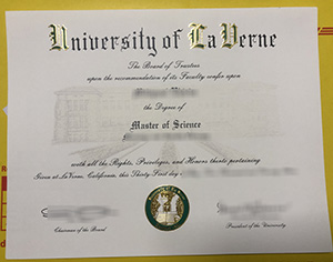 University of La Verne diploma from California