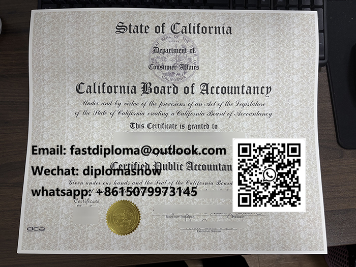 California Board of Accountancy CPA certificate