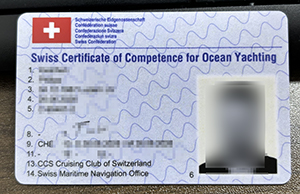 How long to get a Swiss Certificate of Competence for Ocean Yachting Card?