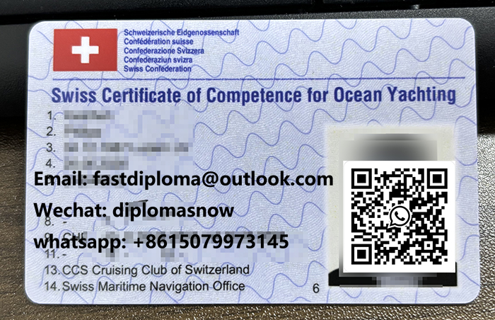 Swiss Certificate of Competence for Ocean Yachting Card Swiss Certificate of Competence for Ocean Yachting Card