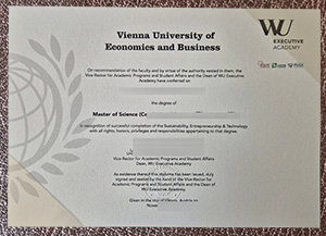 Custom Replica Vienna University of Economics and Business Degree